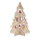 Image of Promotional Mini Christmas Tree Natural Wood With Decorations