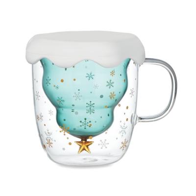 Image of Promotional Christmas Mug With Lid Borosilicate Glass