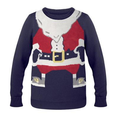 Image of Promotional Christmas Jumper Santa Design Blue