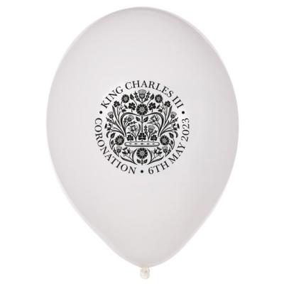 Image of Printed Coronation Balloons Biodegradable Plastic Free