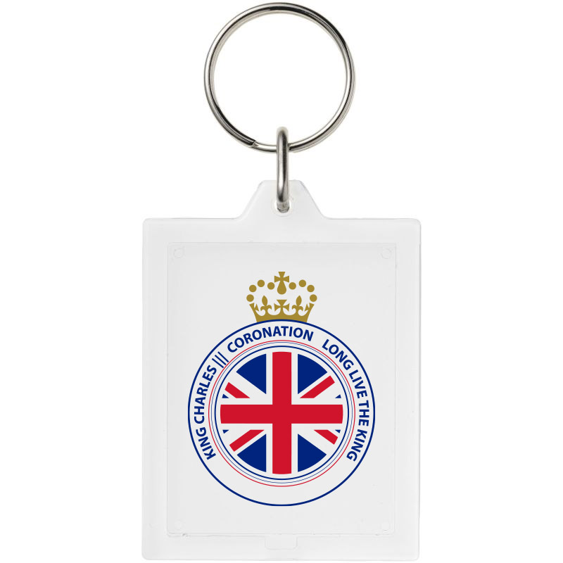 Image of Printed King Charles Coronation Keyring UK Made