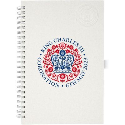 Image of King Charles Coronation Promotional Eco Dairy Dream A5 Spiral Notebook Made From Recycled Milk Cartons