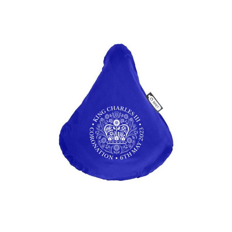 Image of King Charles Coronation Promotional Bike Seat Cover Jesse recycled PET bicycle saddle cover