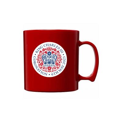 Image of King Charles Coronation Promotional Cheap Standard 300 ml plastic mug Made In The UK British Made