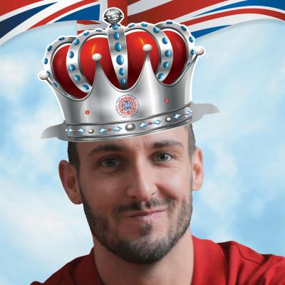 Image of King Charles Coronation Promotional Crown-Card-Hat