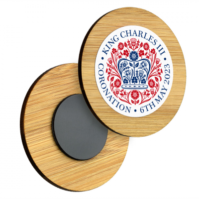 Image of King Charles Coronation Bamboo Magnet