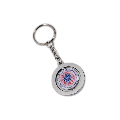 Image of King Charles Coronation Promotional Spinning Keyrings