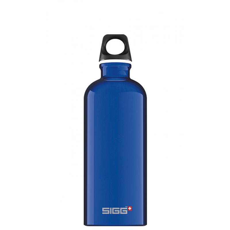 Image of Printed SIGG Traveller Metal Water Bottle Dark Blue 0.6L