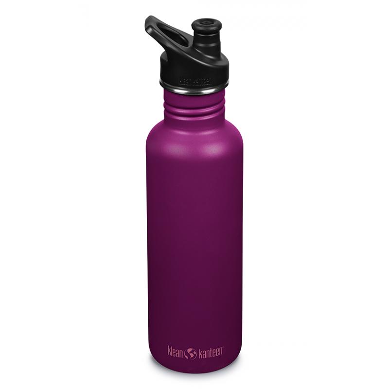 Image of Promotional Klean Kanteen Classic Bottle 800ml Stainless Steel Purple Potion