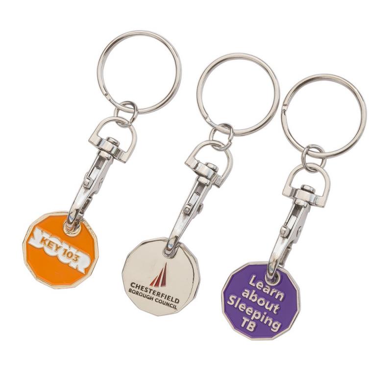 Image of Branded Trolley Coin Key Ring