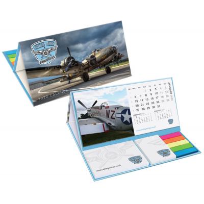 Image of Desk Calendar With Notepad & Sticky Notes