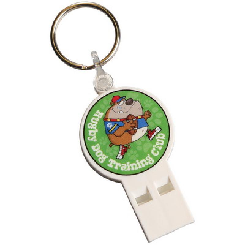 Image of Promotional Whistle Keyring With Full Colour Print