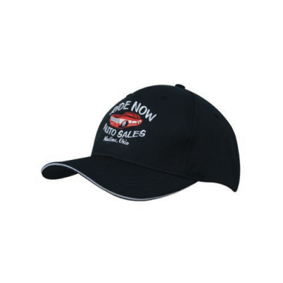 Image of Poly Twill Cap With Sandwich Trim