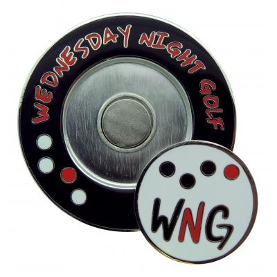 Image of Branded Magnetic Golf Ball Marker with Holder