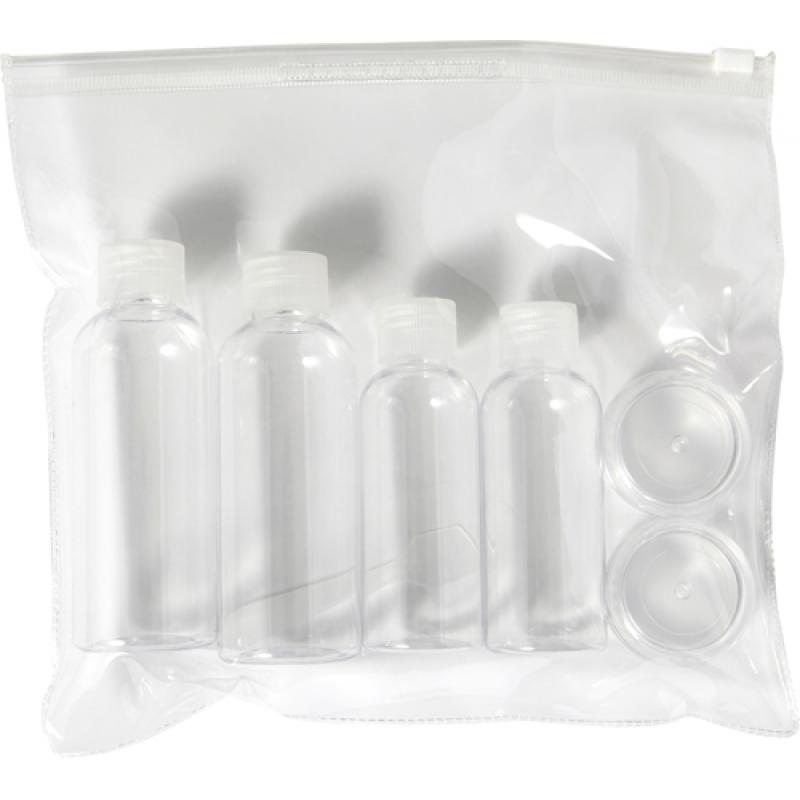 Image of Travel Bottles In Clear Pouch