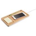 Image of Mott Desk Organiser Wireless Charger Bamboo