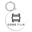 Image of Recycled 55mm Circle Keyring with QR Code