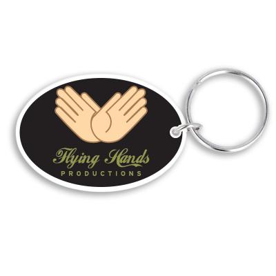 Image of Recycled 50mm Oval Keyring 