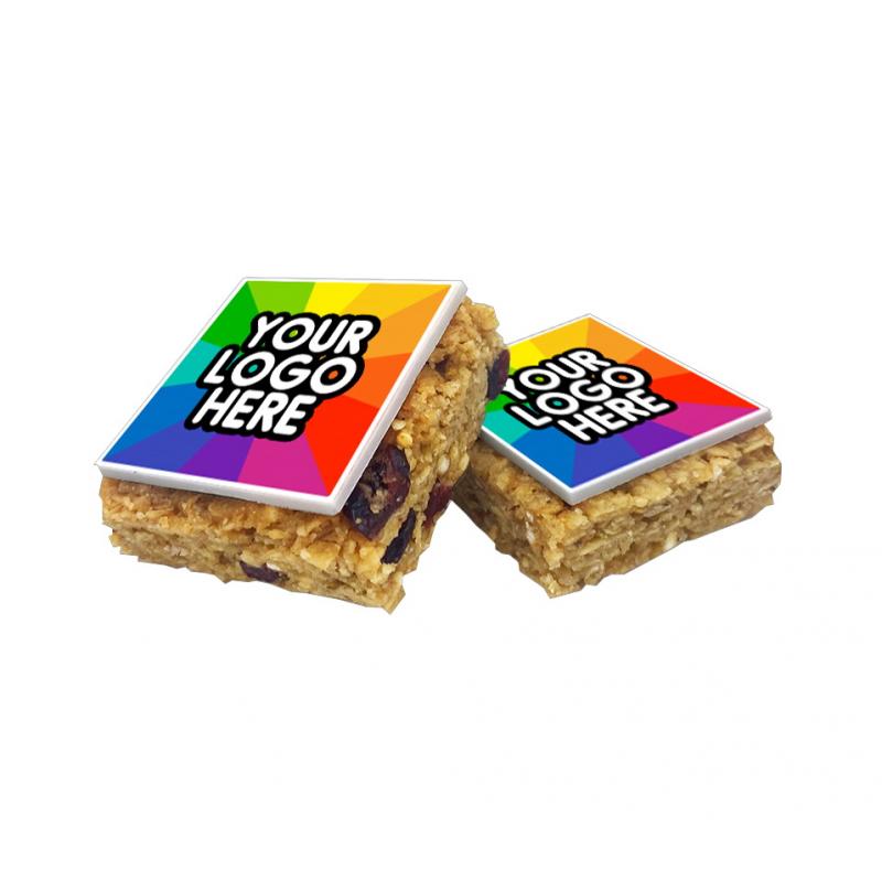 Image of Branded Oaty Breakfast Bar Full Colour Edible Logo
