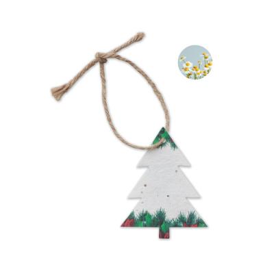 Image of TREESEED Seed Paper Christmas Tree Hanging Decoration
