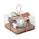 Image of BOUGIE Christmas Candle Holder White Stars