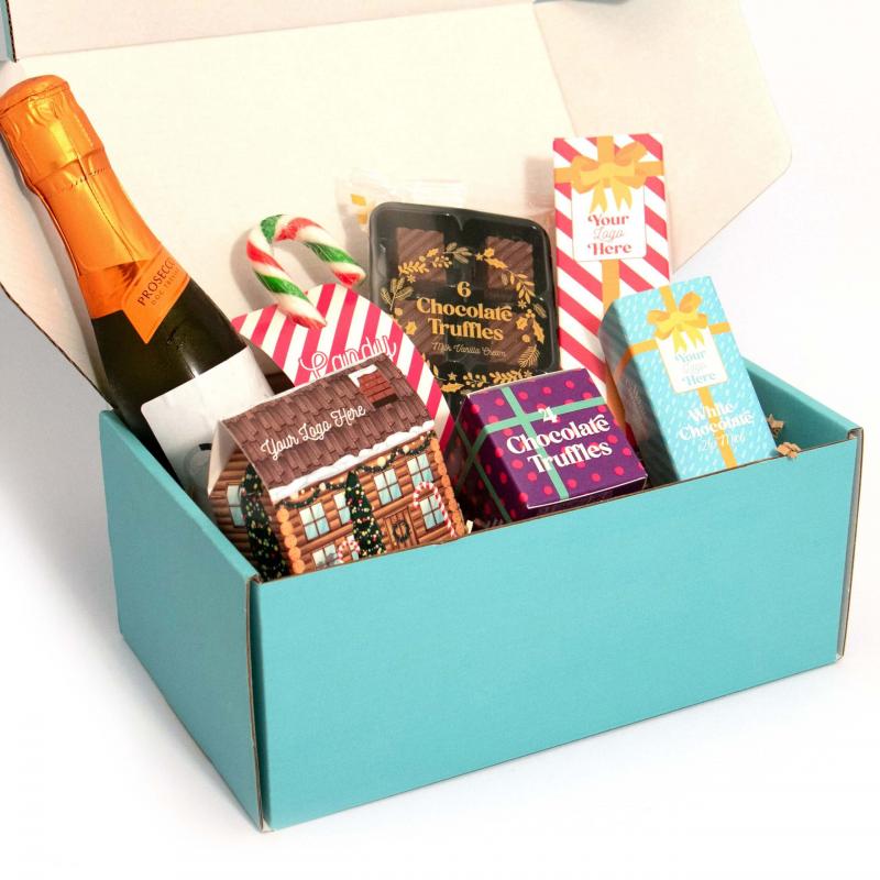 Image of Christmas Hamper Midi Gift Box with Prosecco