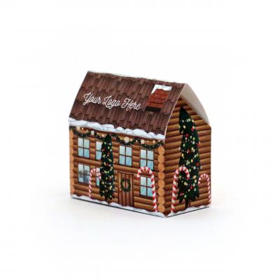 Image of Eco Christmas House Box with Chocolate Santa Elves