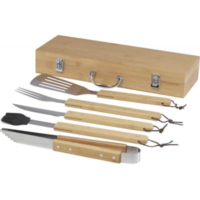 Image of Churras 5-piece BBQ set - Natural