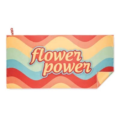 Image of Full Colour Printed Beach Towel with Elastic Loop