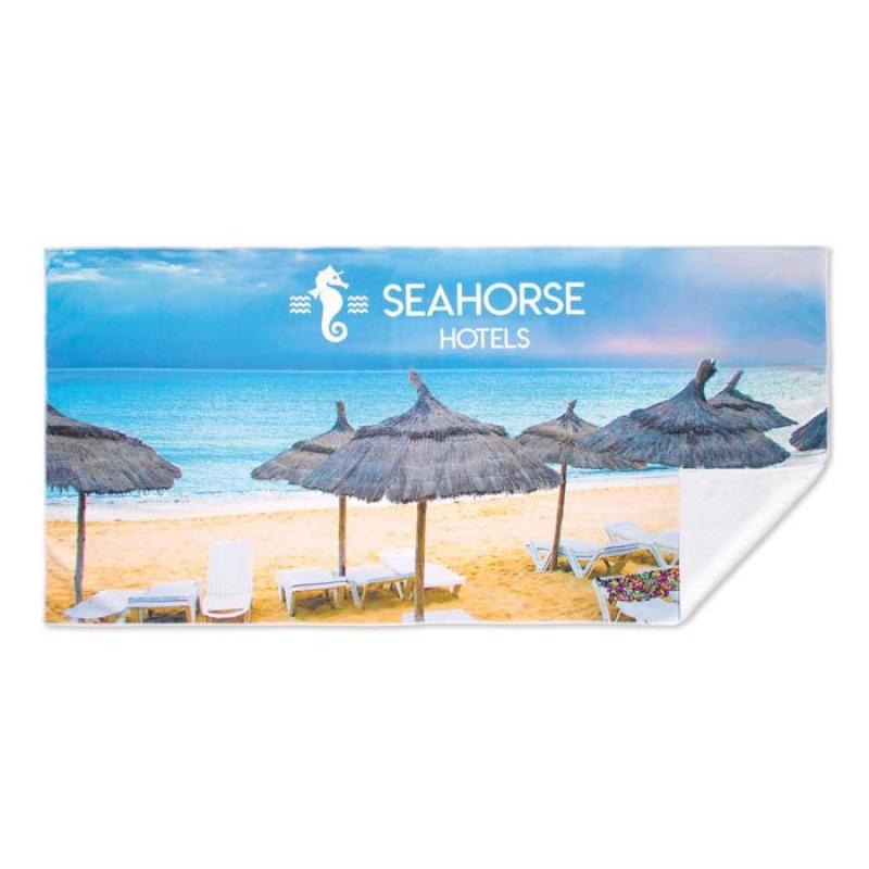 Image of Full colour beach towel microfiber