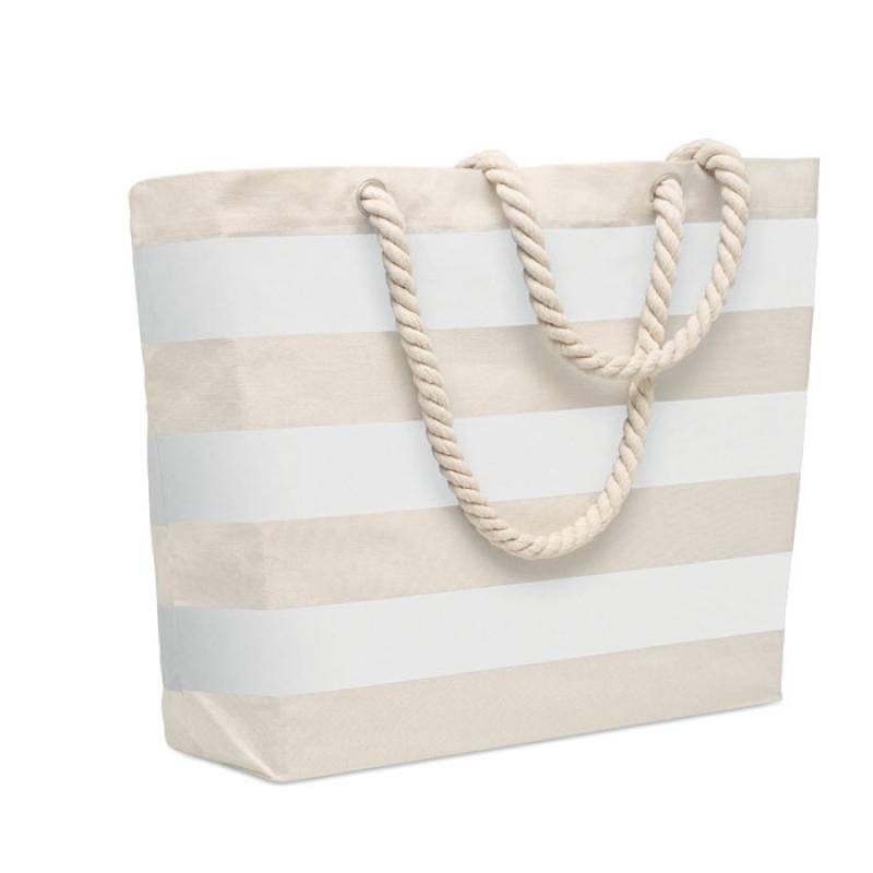 Image of HEAVEN STRIPE Cotton beach bag 220 gr/m²