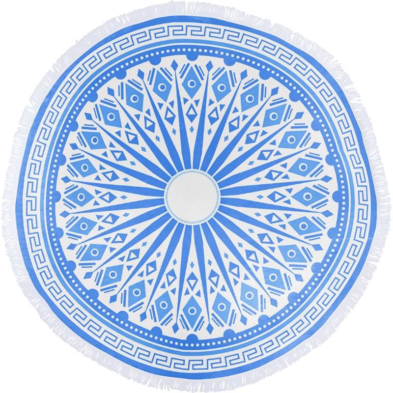 Image of Round Beach Towel Light Blue