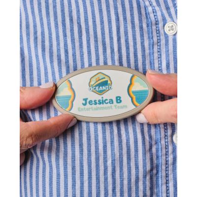 Image of Recycled Name Badge Oval