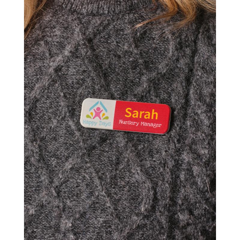 Image of Recycled Essential Name Badge Slim Rectangle