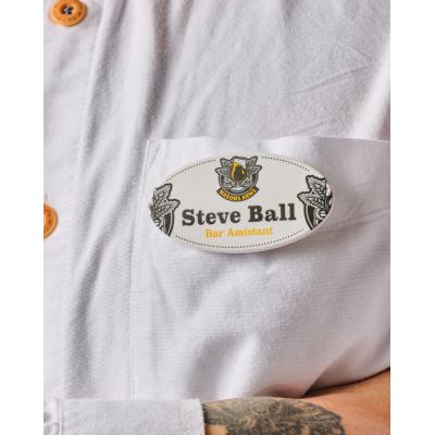 Image of Recycled Essential Name Badge Oval