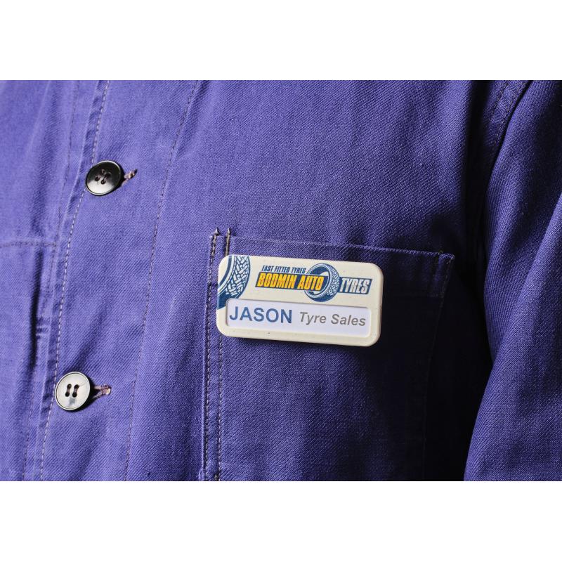 Image of Recycled Reusable Name Badge Rectangular Low Window