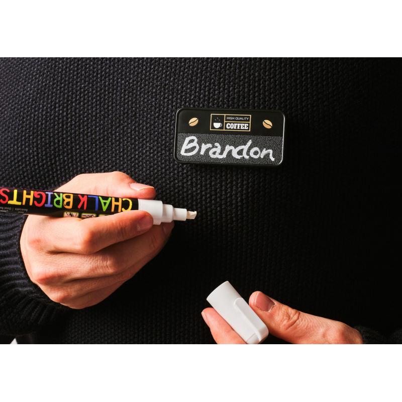 Image of RECYCLED CHALKBOARD NAME BADGE RECTANGULAR LOW WINDOW