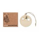 Image of Wooden Bauble with Christmas Tree Seeds In Gift Envelope