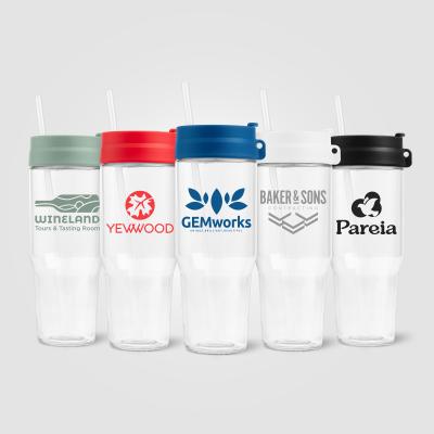 Image of Polar Recycled Glass Dual Tone Straw Tumbler - 1 L