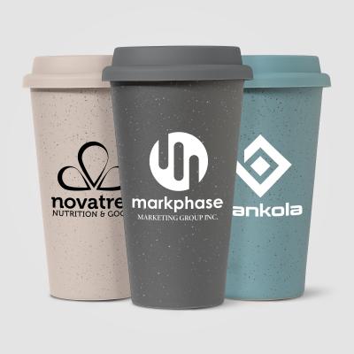 Image of Equator 265 ml Double Wall Ceramic Tumbler with Silicone Lid