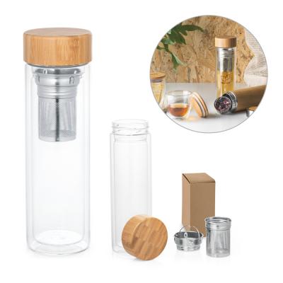 Image of Makarova Borosilicate Glass Bottle With Infusers 490ml