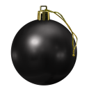 Image of Shatterproof Gloss Bauble Black 6cm