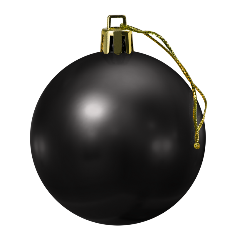 Image of Shatterproof Gloss Bauble Black 6cm