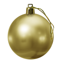 Image of Shatterproof Gloss Bauble Gold 6cm