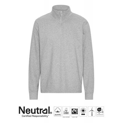 Image of Neutral Fairtrade Organic Quarter Zip Sweatshirt