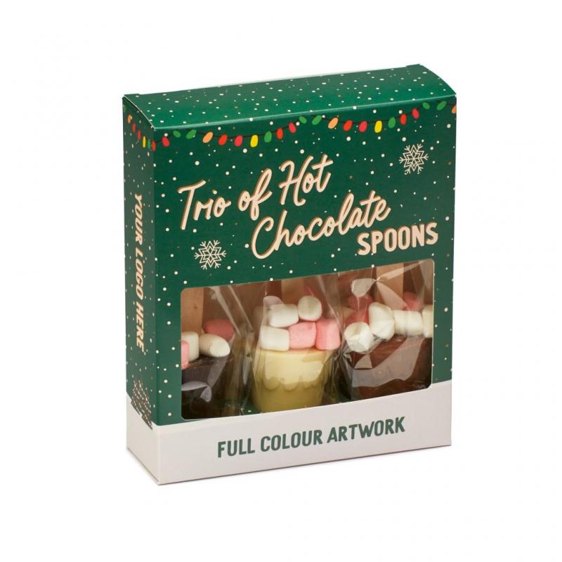 Image of Trio of Hot Chocolate Spoon - White, Milk & Dark