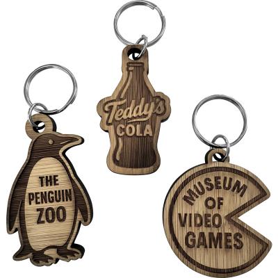 Image of Carvia Bamboo Keyring Bespoke Shape