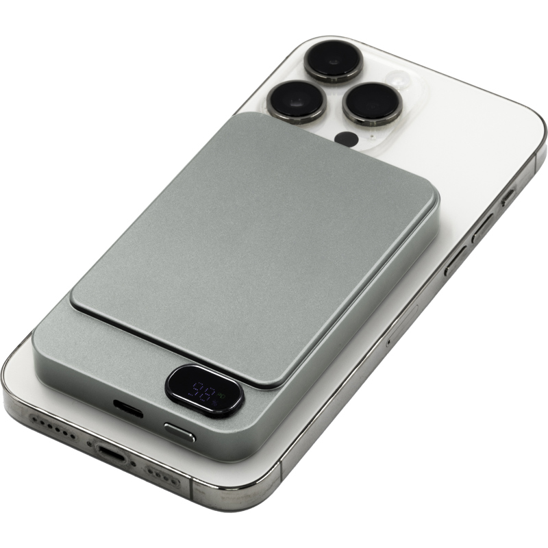 Image of Powerwave BrandCharger Recycled Aluminium Wireless Power Bank 5000 mAh